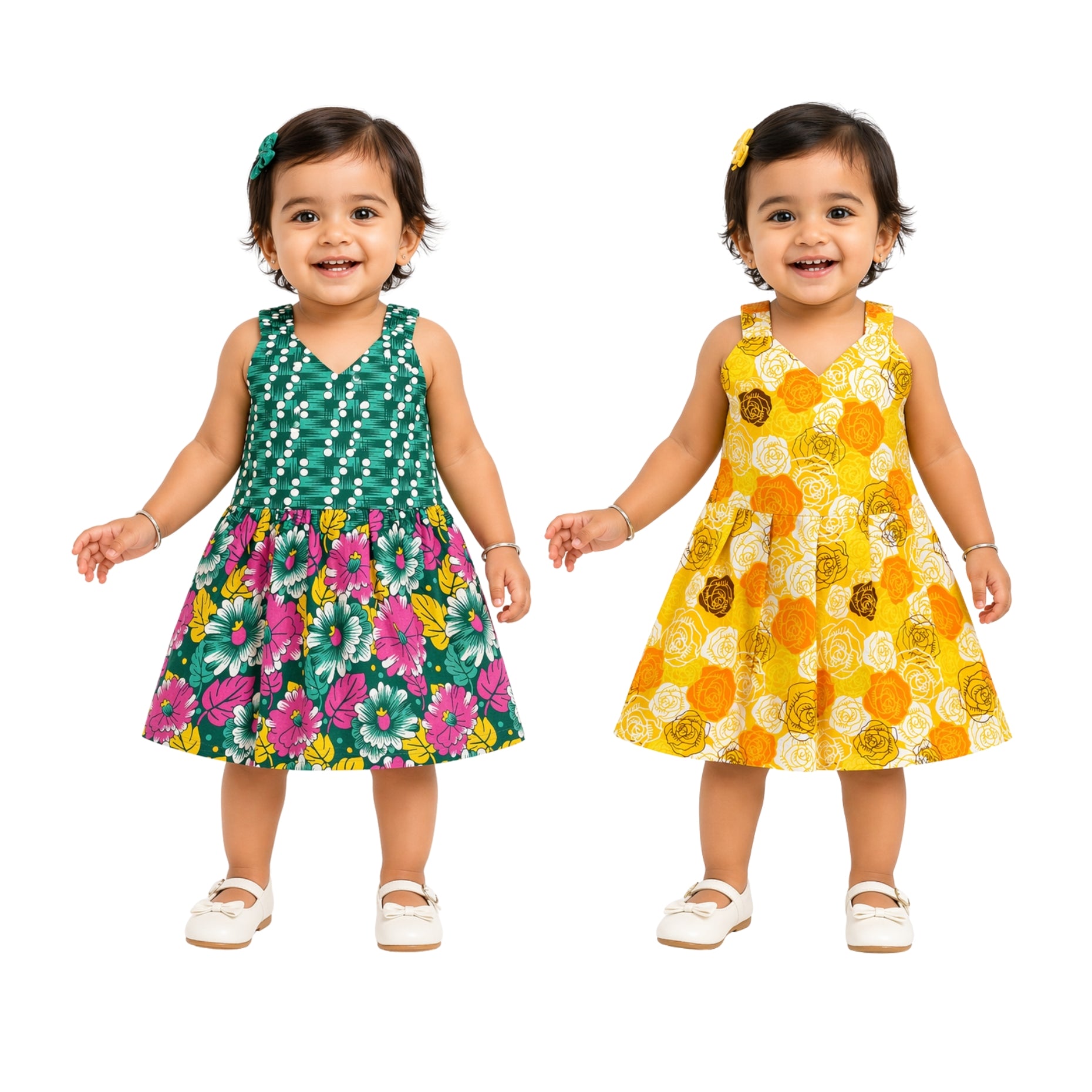 Premium Sleeveless Cotton Frocks (Pack of 2)