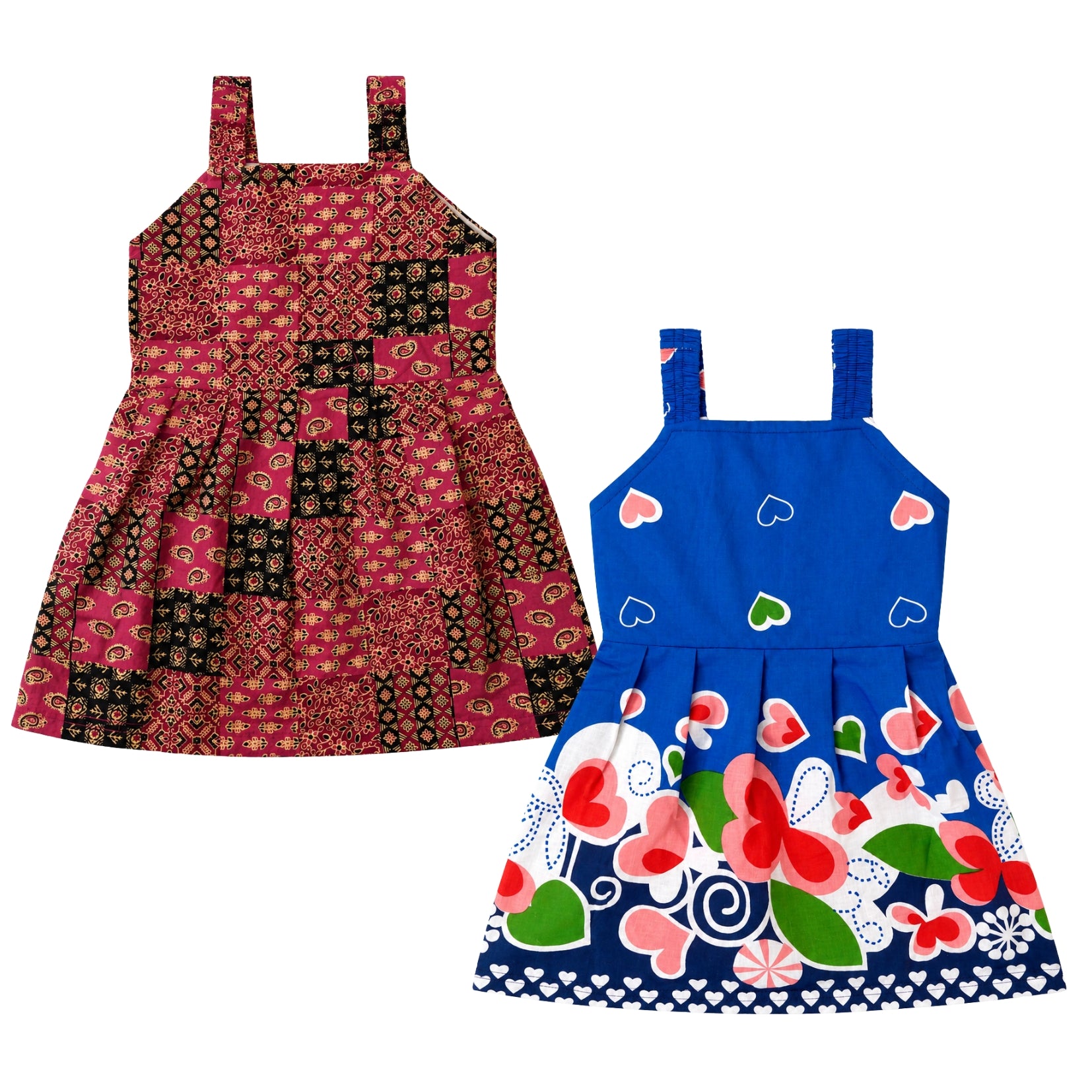 Premium Sleeveless Cotton Frocks (Pack of 2)