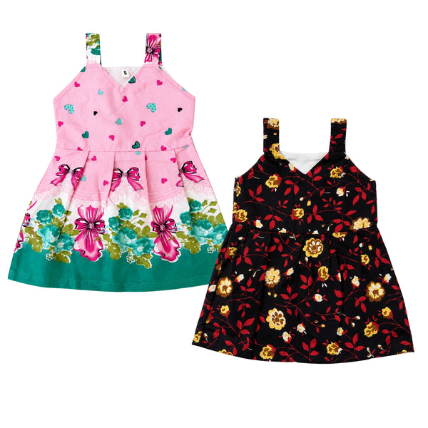 Premium Sleeveless Cotton Frocks (Pack of 2)