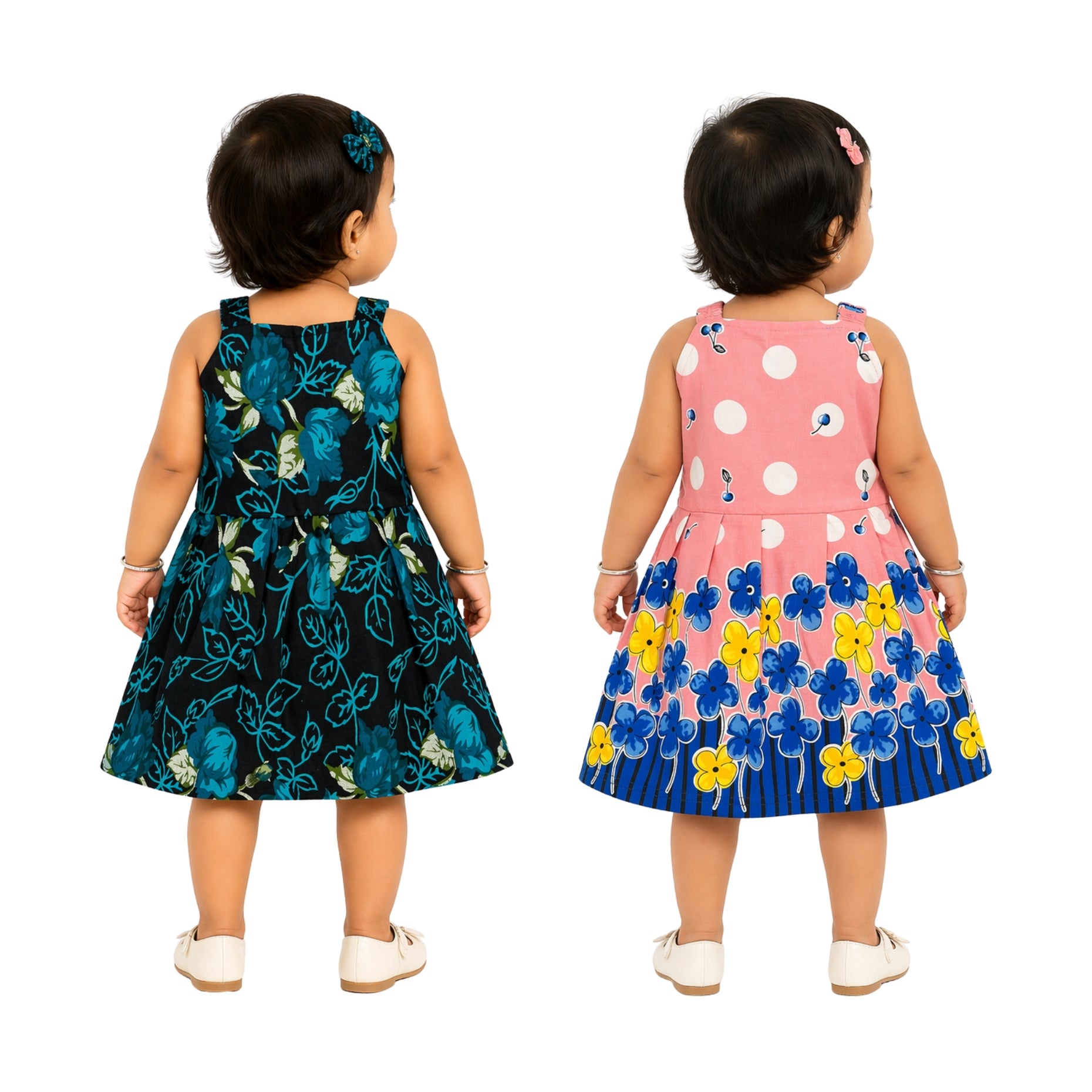 Premium Sleeveless Cotton Frocks (Pack of 2)