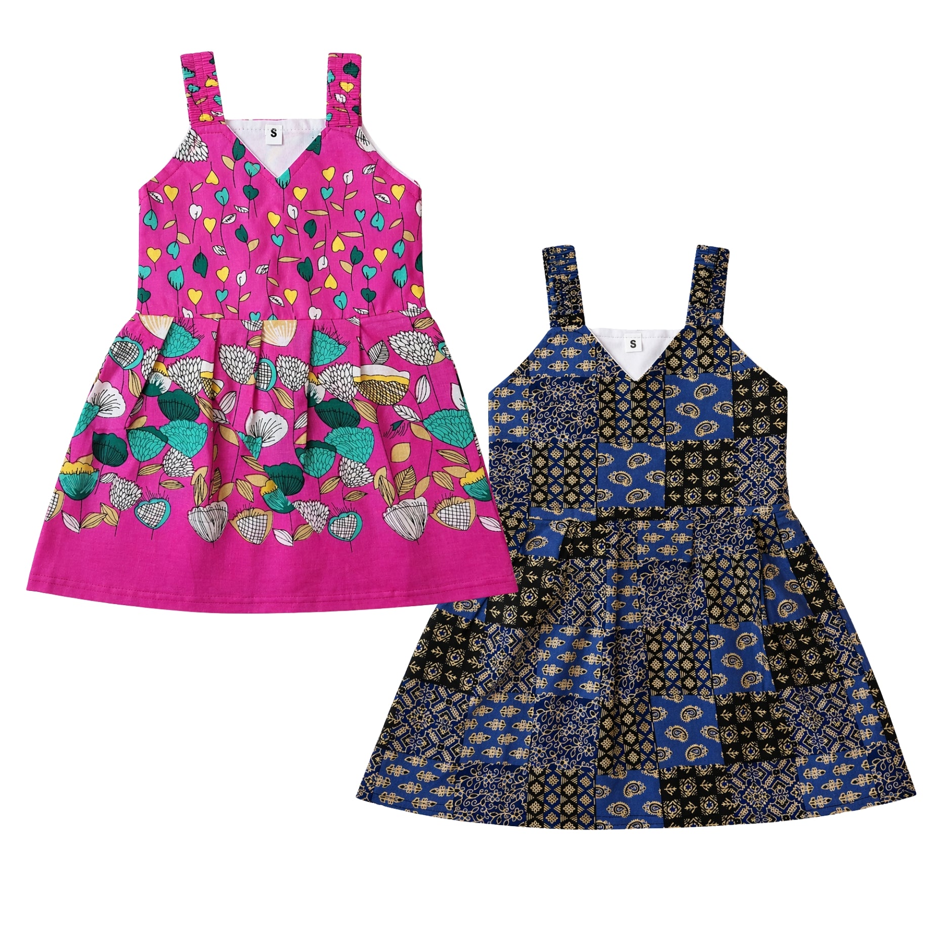 Premium Sleeveless Cotton Frocks (Pack of 2)