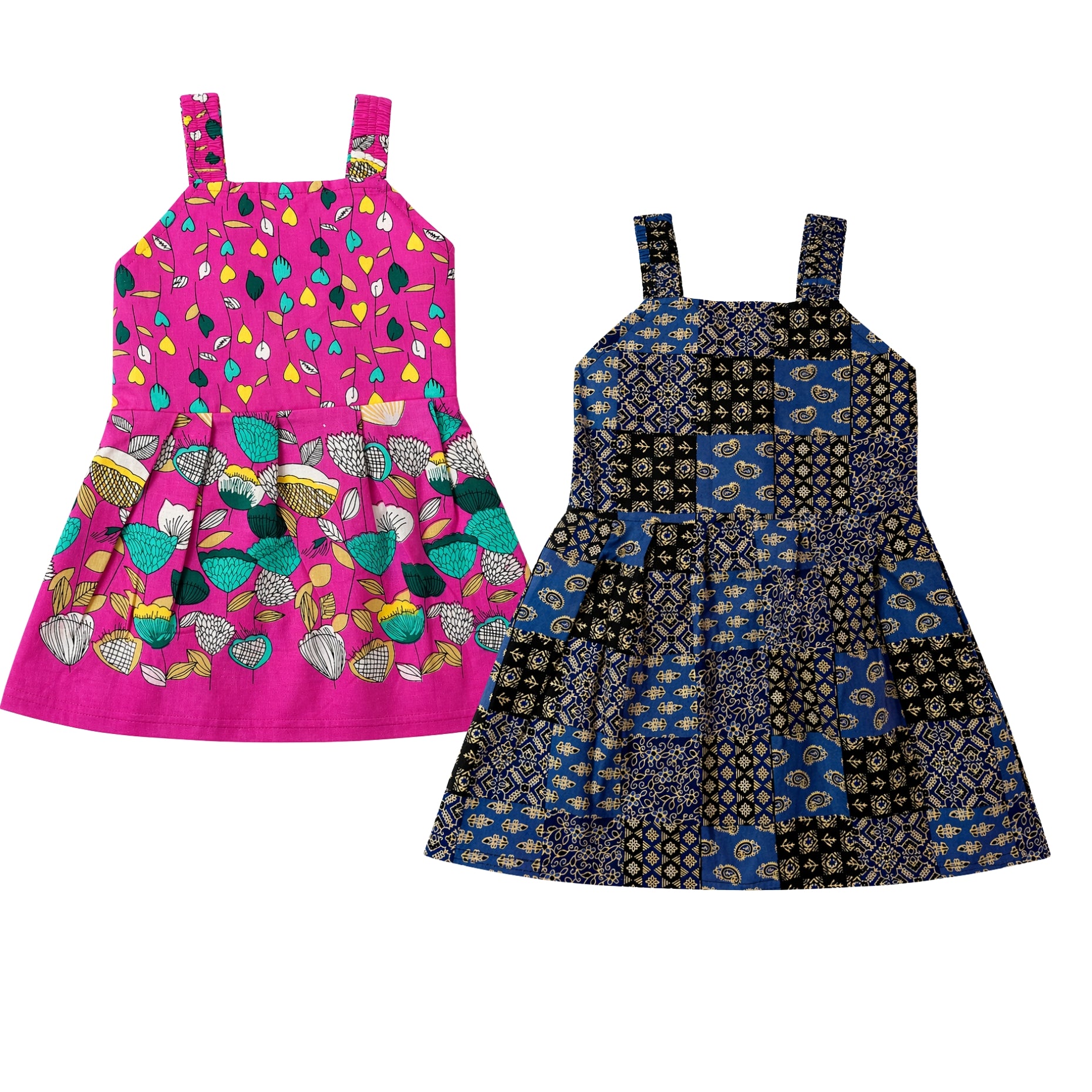 Premium Sleeveless Cotton Frocks (Pack of 2)