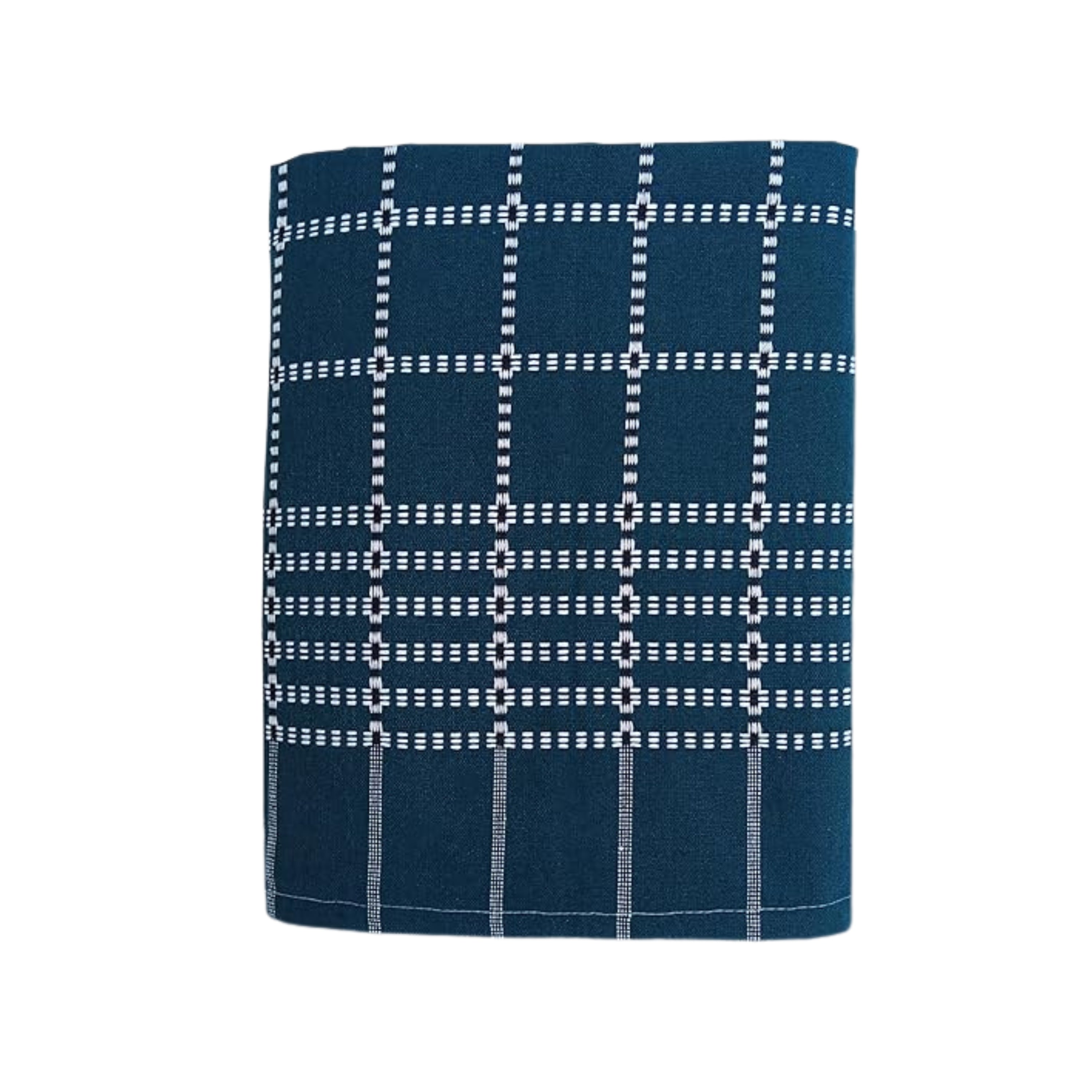 Button Star Cotton Blanket Double Bed - Denim Blue