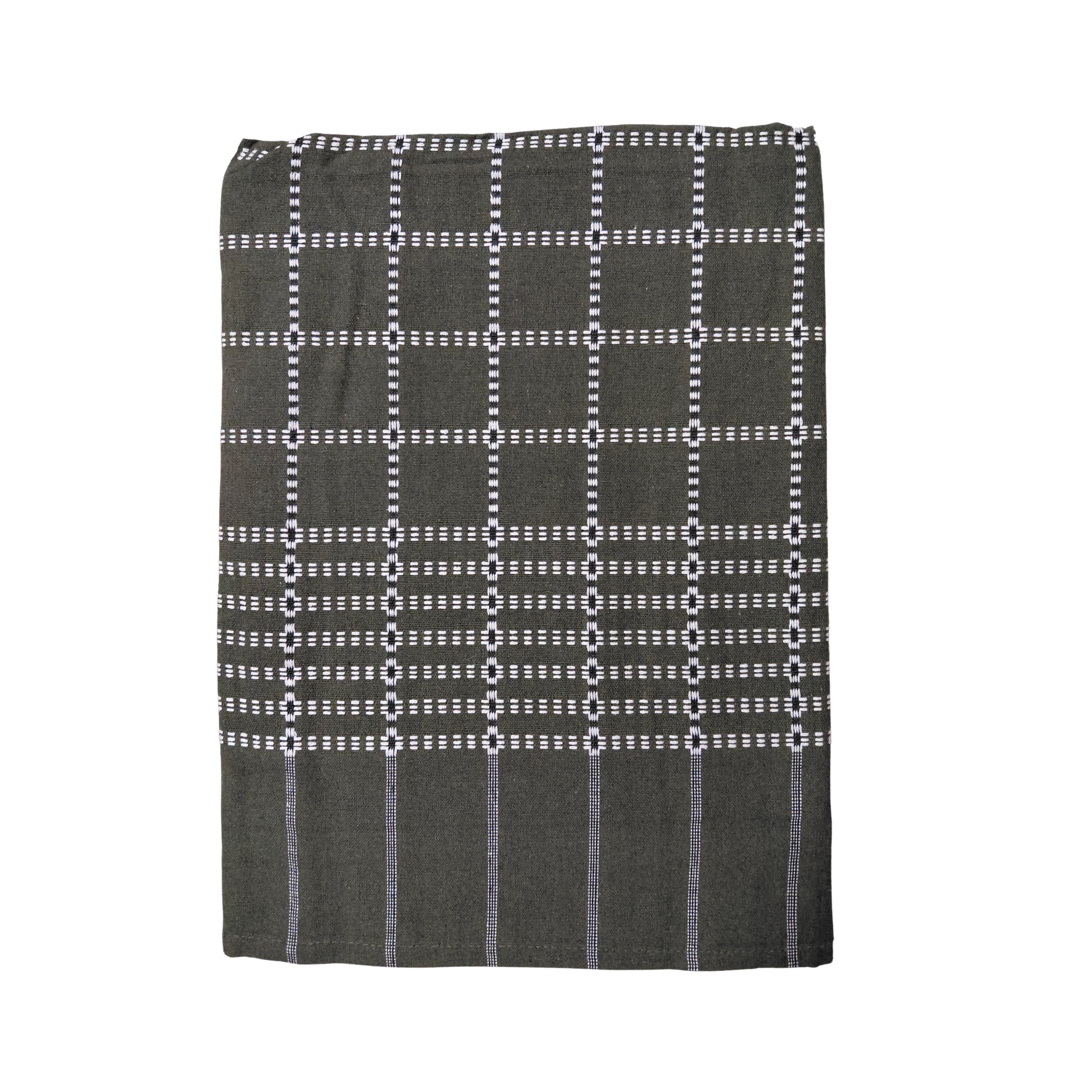 Button Star Cotton Blanket Double Bed - Greenish Grey