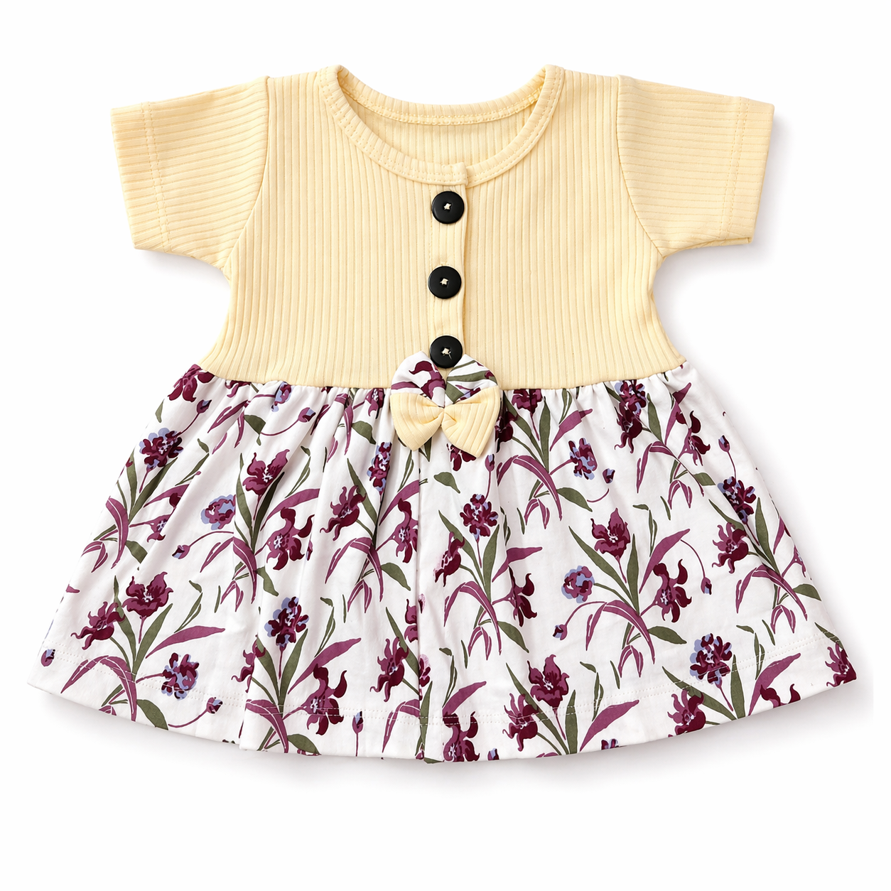 Baby Girl Center Button Frock (0–3 Years)