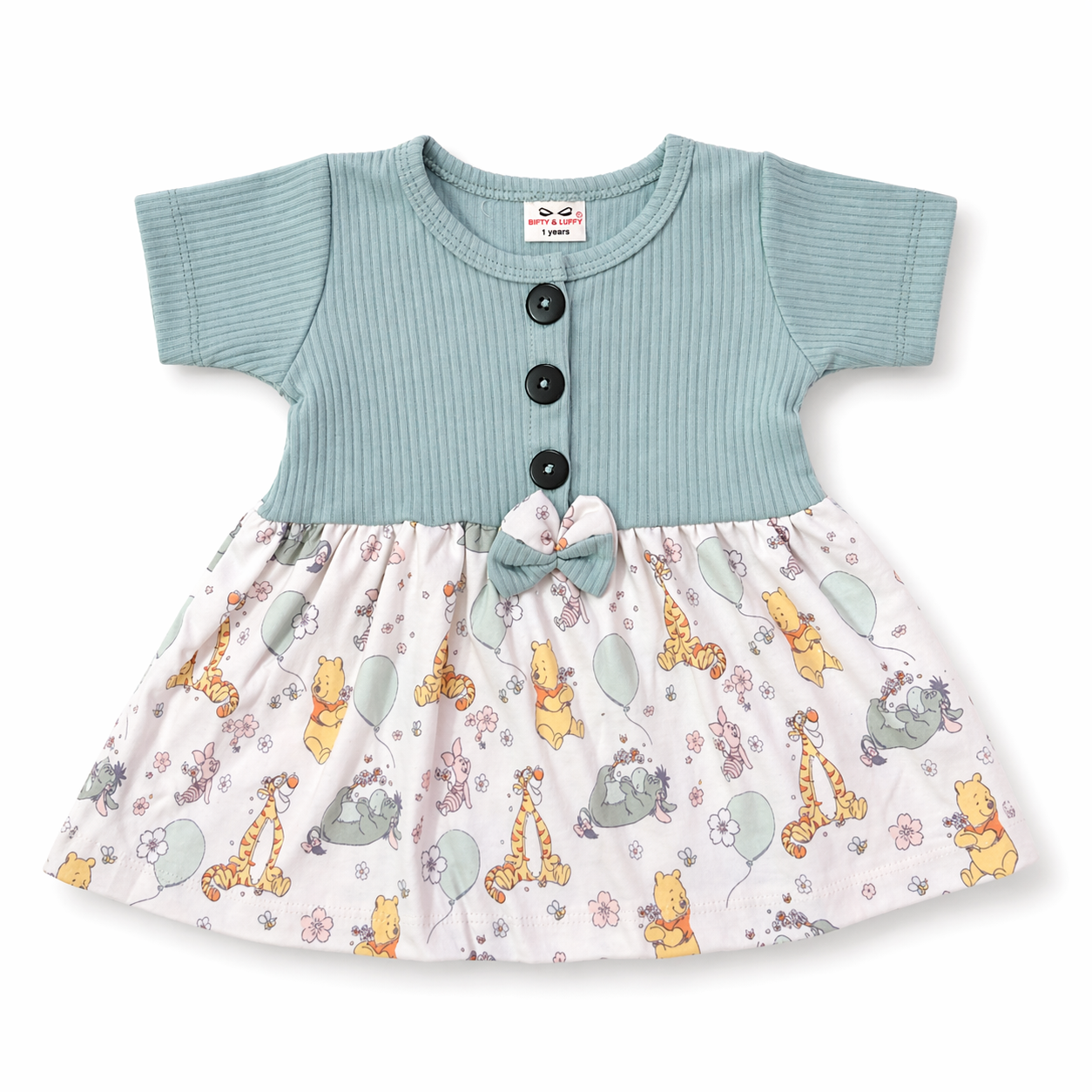 Baby Girl Center Button Frock (0–3 Years)
