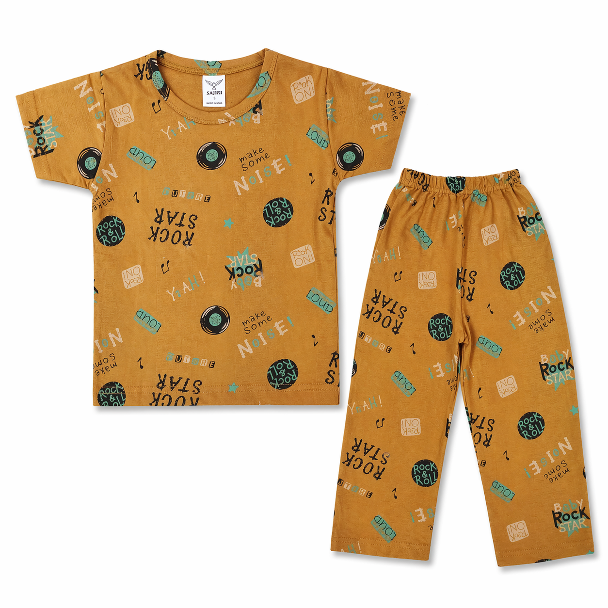 Unisex Printed Co-ord Set for Kids (Top & Pant)