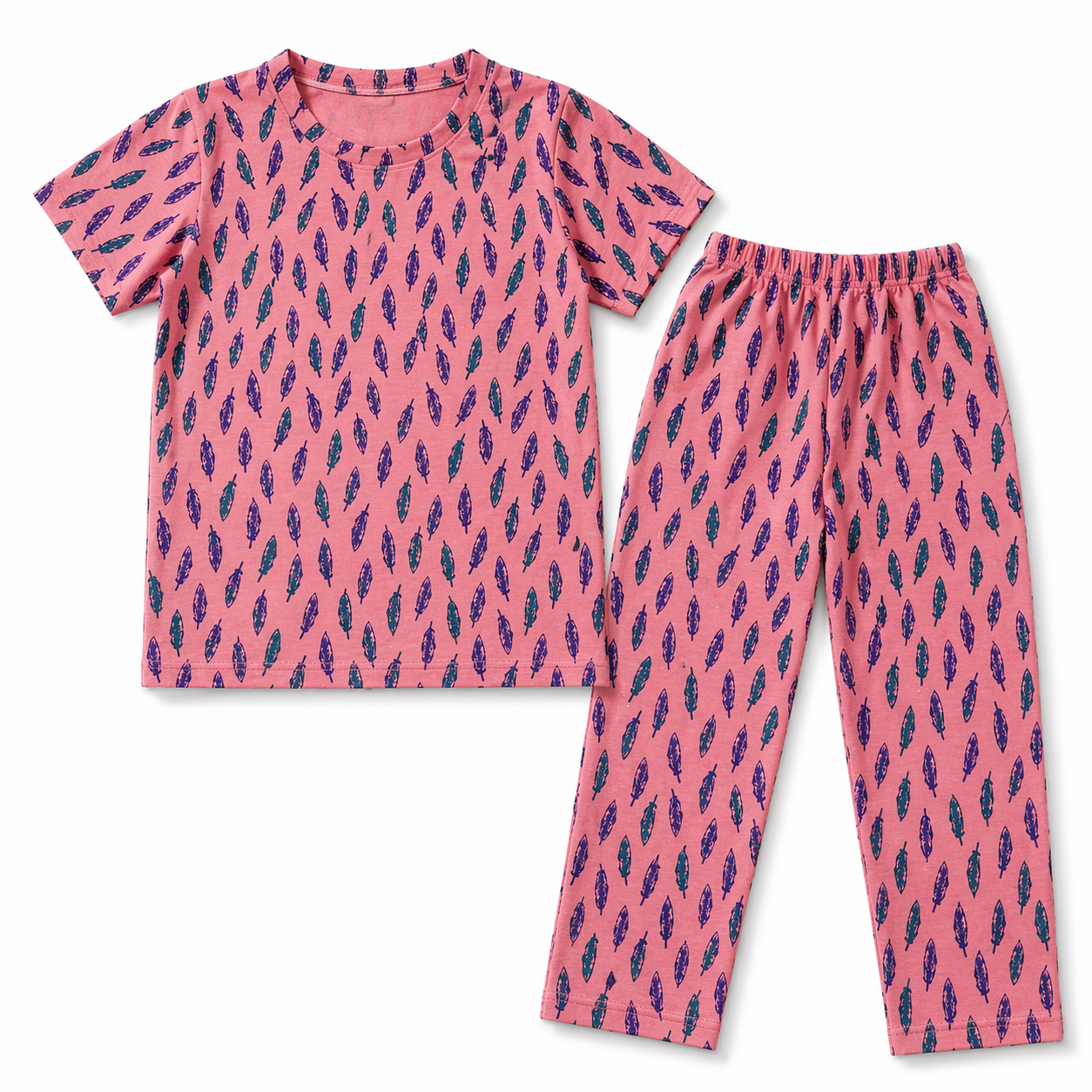 Unisex Printed Co-ord Set for Kids (Top & Pant)