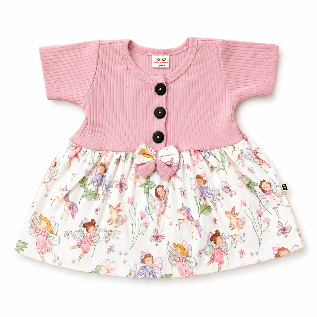 Baby Girl Center Button Frock (0–3 Years)