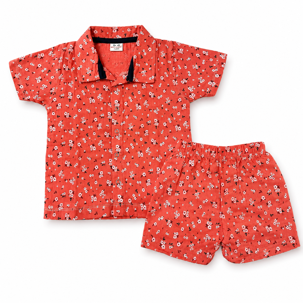 Flower Pinky (2 Layer Muslin) Co-Ord Set (1-5 Years)