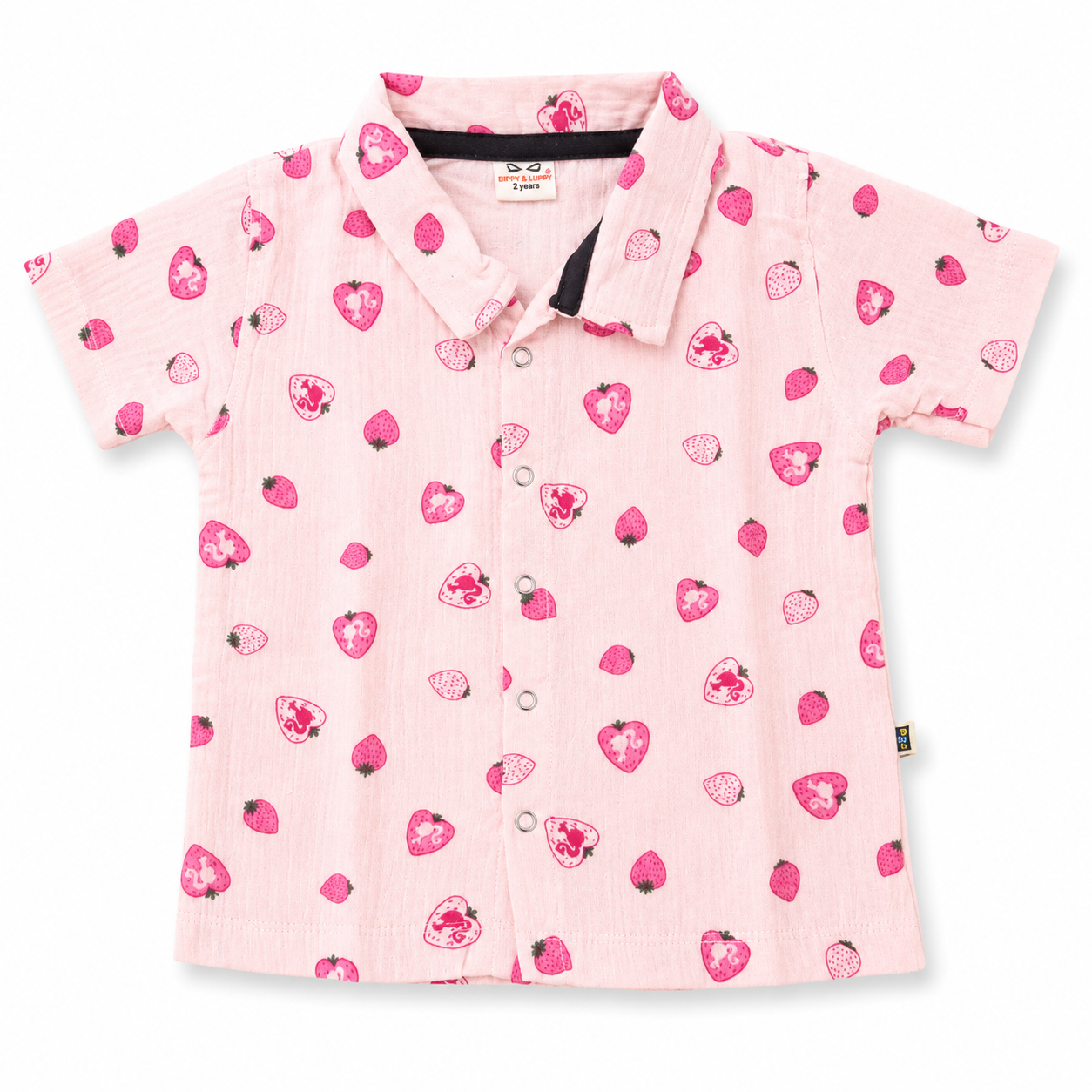 Strawberry Love (2 Layer Muslin) Co-Ord Set (1-5 Years)