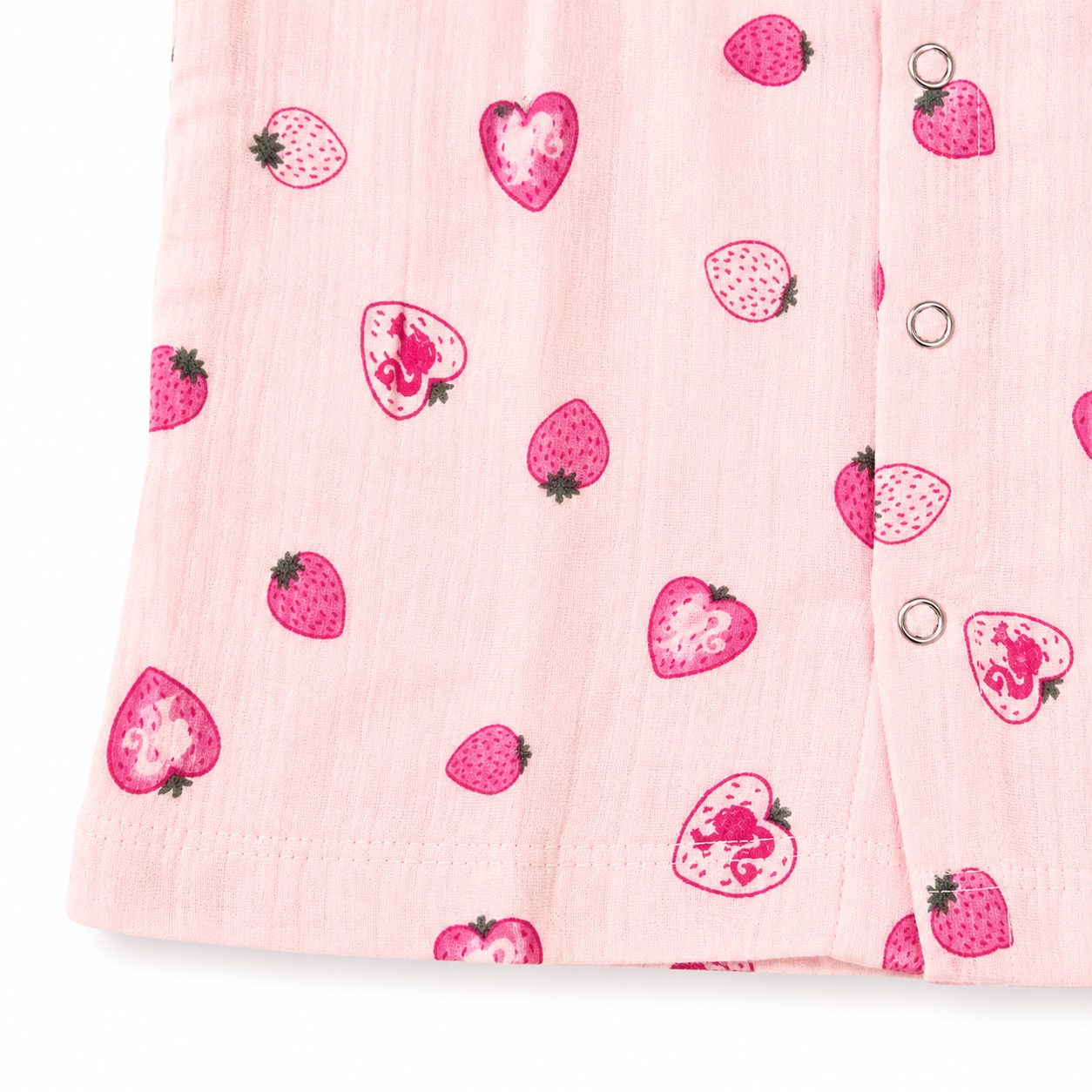 Strawberry Love (2 Layer Muslin) Co-Ord Set (1-5 Years)