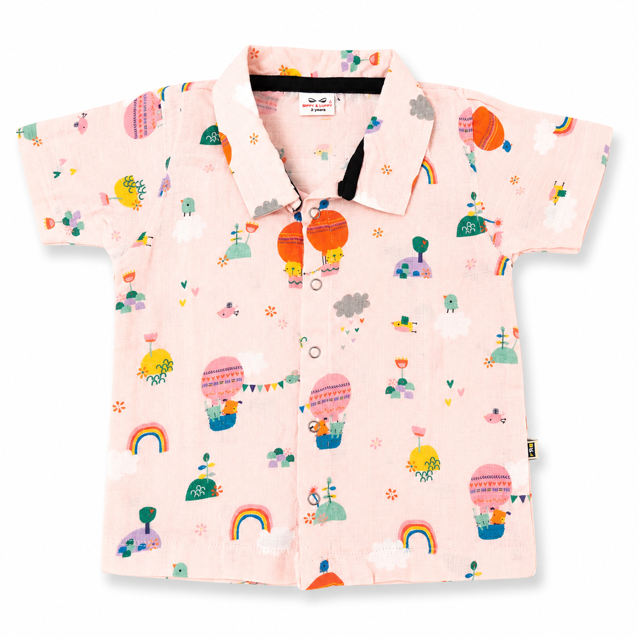 Play Peach (2 Layer Muslin) Co-Ord Set (1-5 Years)