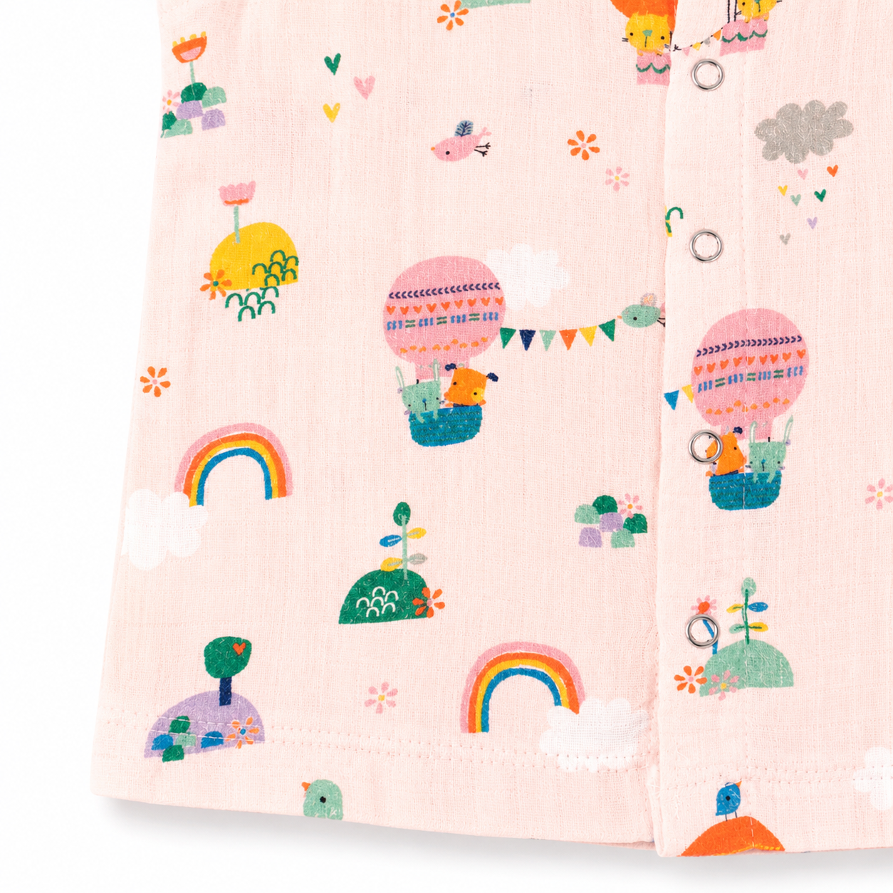 Play Peach (2 Layer Muslin) Co-Ord Set (1-5 Years)