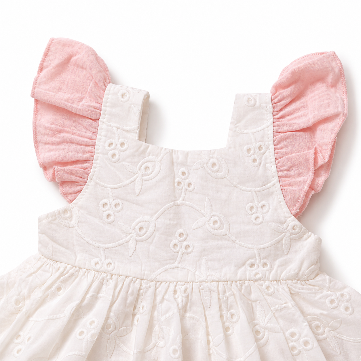 Pinky Frill Hakoba Frock (0-18Months)
