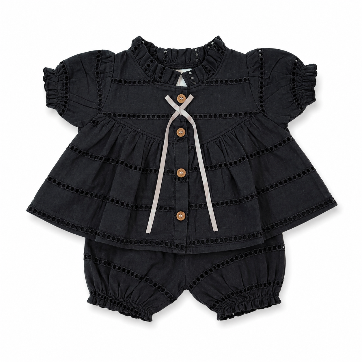Hakoba 2pic Black Frock (0-18Months)