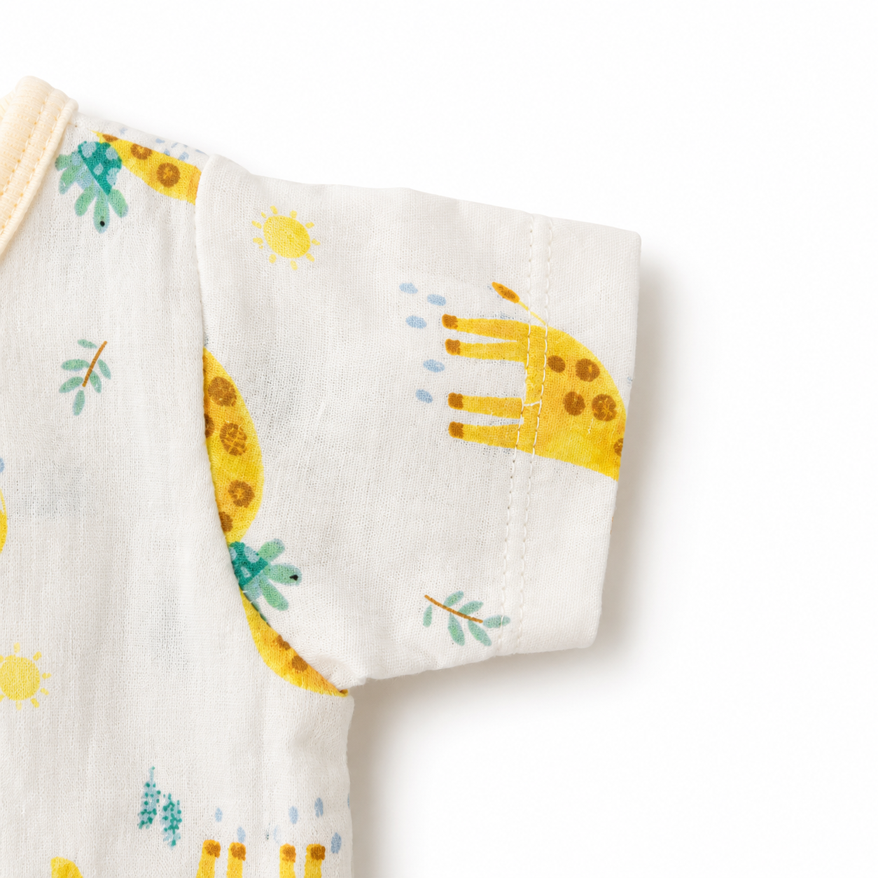 Muslin Half Sleeve Jabla Set (0–6 Months)
