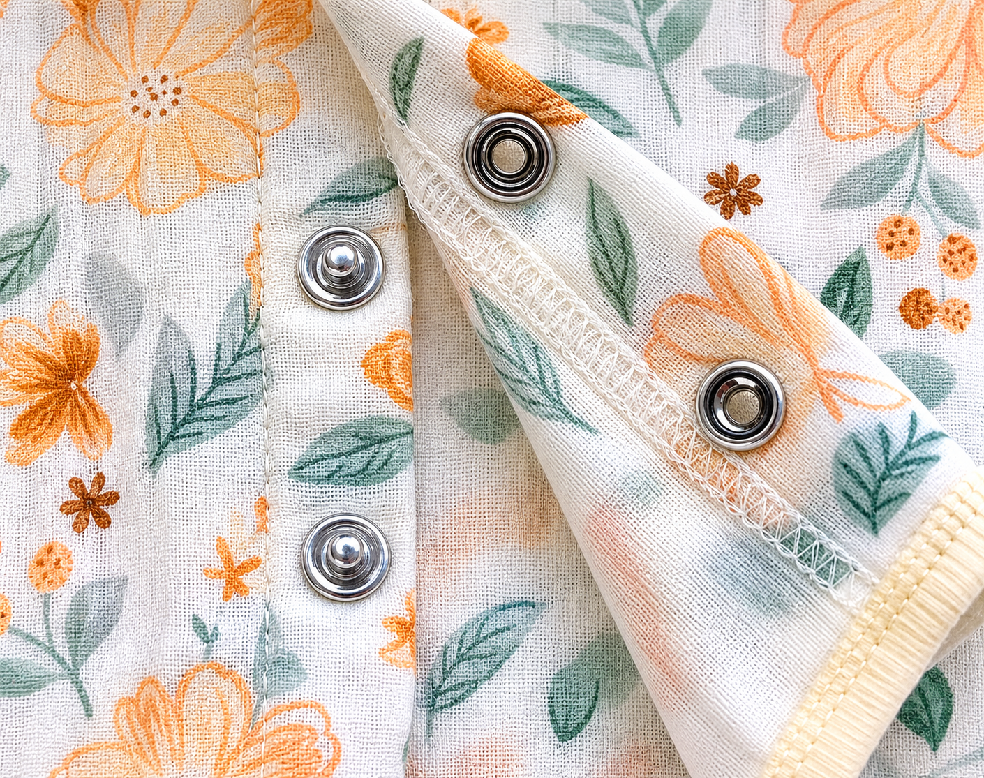 Muslin Half Sleeve Jabla Set (0–6 Months)