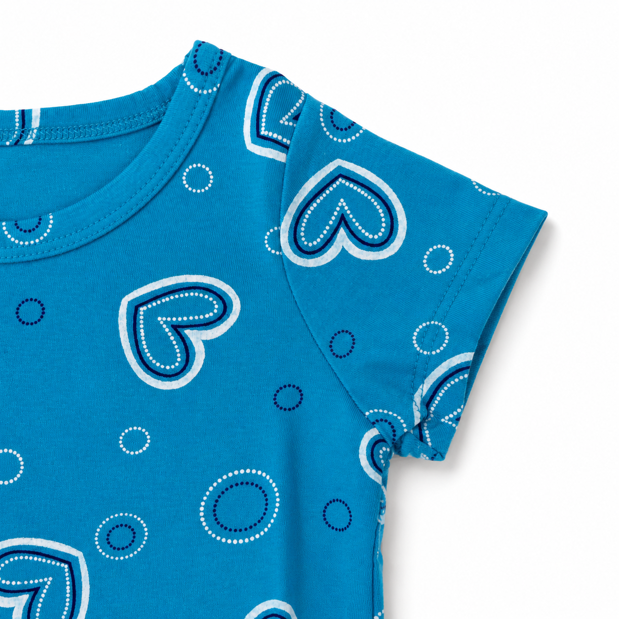 Blue Heart Halfsleeve Dress 1 to 8 Years
