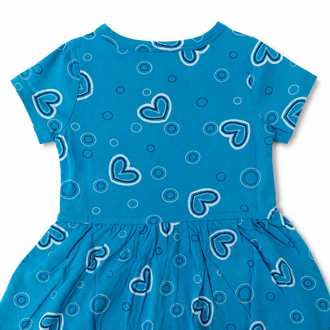 Blue Heart Halfsleeve Dress 1 to 8 Years