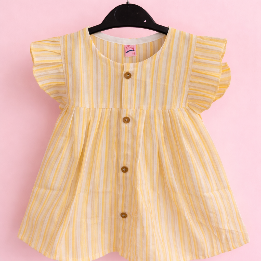 Aarya Frill Frocks - Yellow