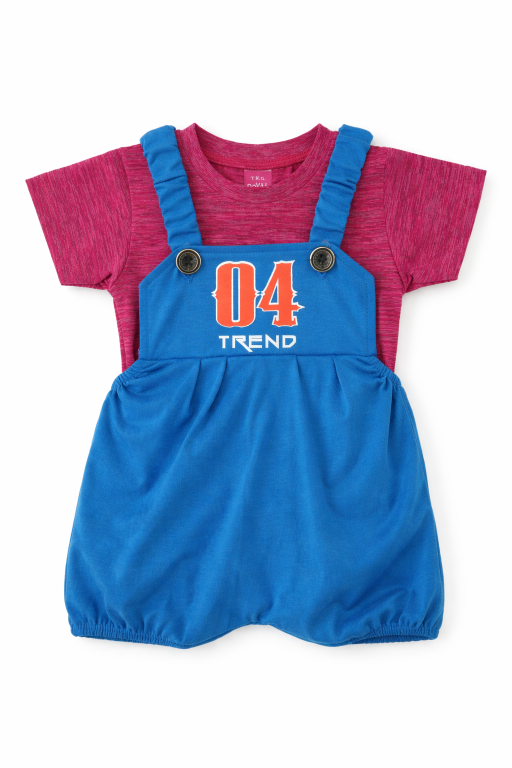 Unisex Dungaree set for babies (0-3 M)