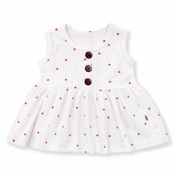 Butter Cotton Sleeveless Center Button Frock for Baby Girls | 0M–3Y