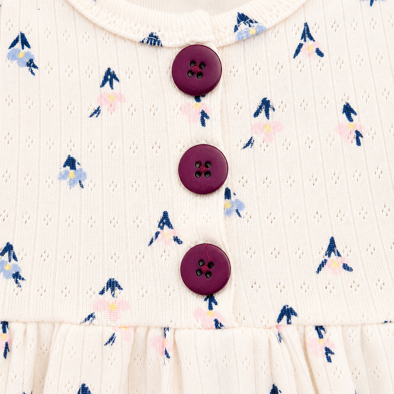 Butter Cotton Sleeveless Center Button Frock for Baby Girls | 0M–3Y