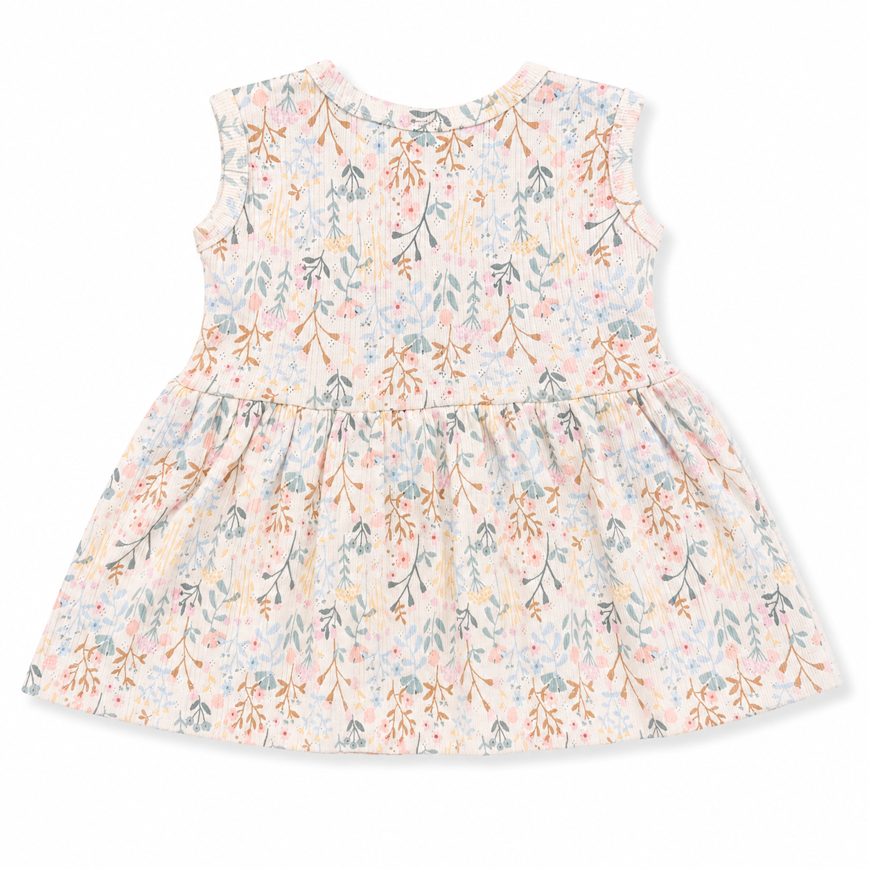Butter Cotton Sleeveless Center Button Frock for Baby Girls | 0M–3Y
