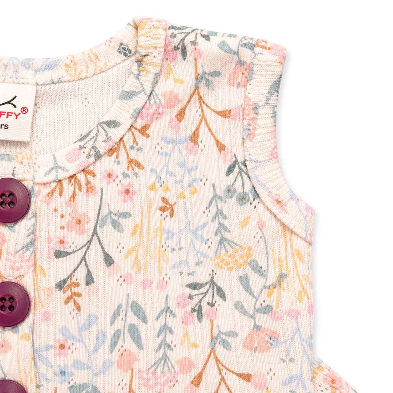Butter Cotton Sleeveless Center Button Frock for Baby Girls | 0M–3Y