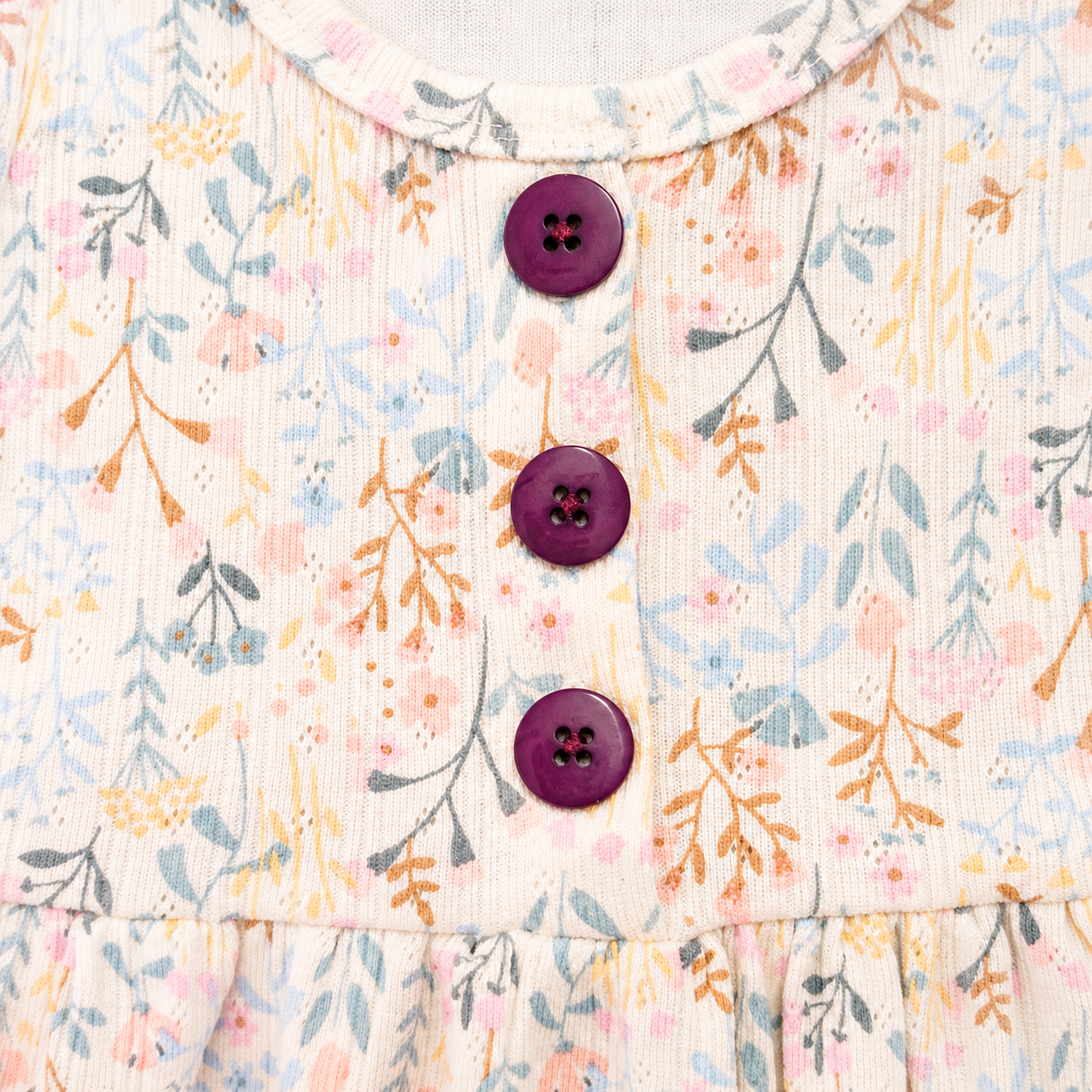 Butter Cotton Sleeveless Center Button Frock for Baby Girls | 0M–3Y