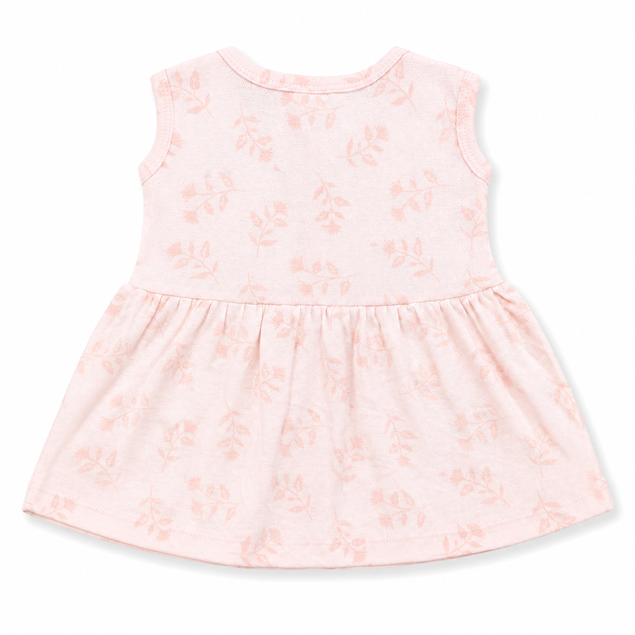 Butter Cotton Sleeveless Center Button Frock for Baby Girls | 0M–3Y