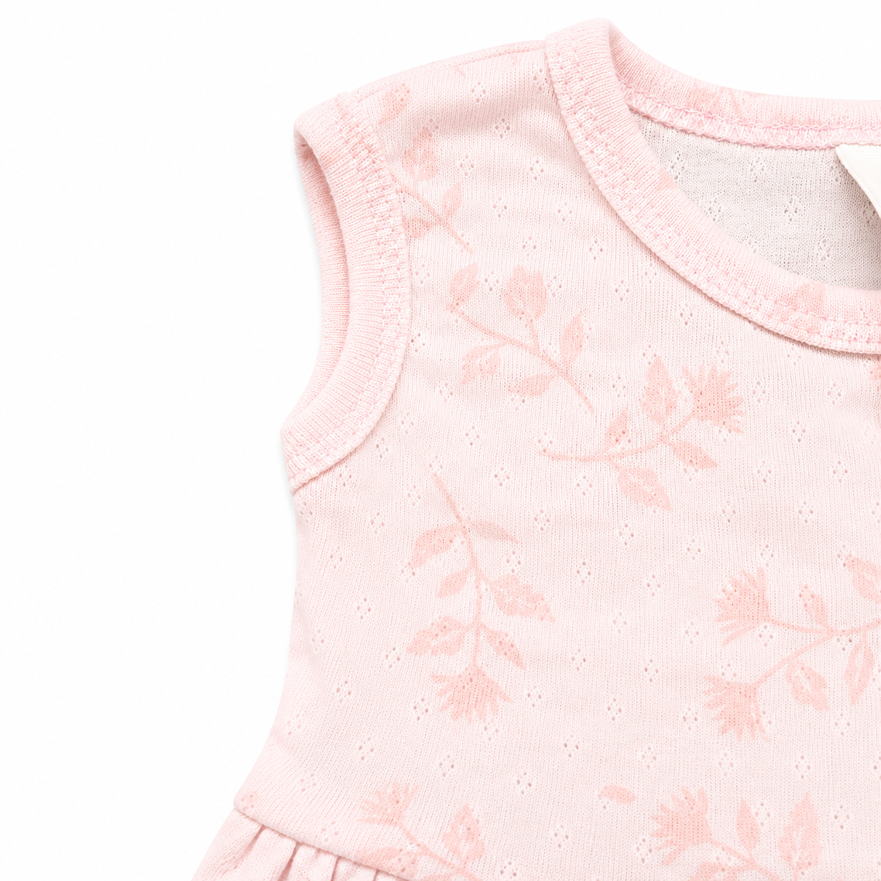 Butter Cotton Sleeveless Center Button Frock for Baby Girls | 0M–3Y