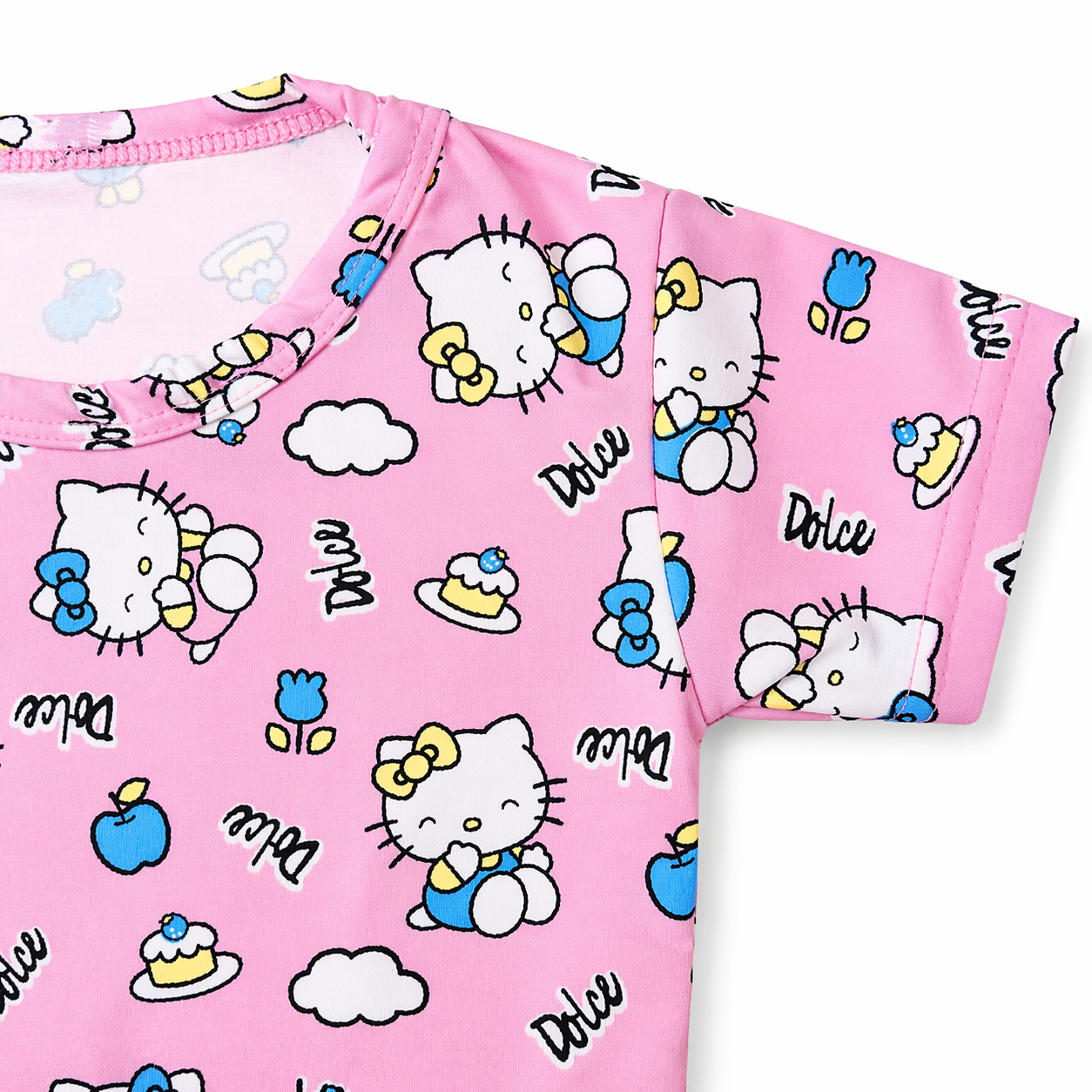 Unisex Crepe Cotton Top & Pant - Pink