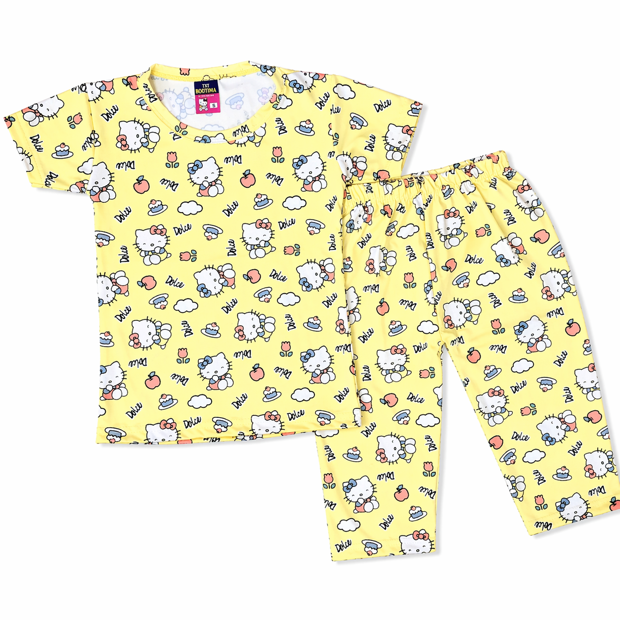 Unisex Crepe Cotton Top & Pant - Yellow
