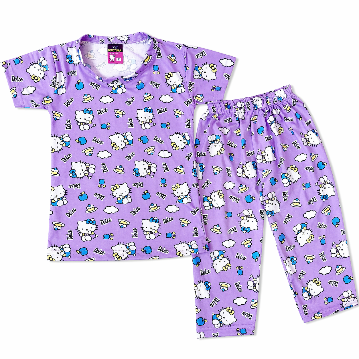 Unisex Crepe Cotton Top & Pant - Purple