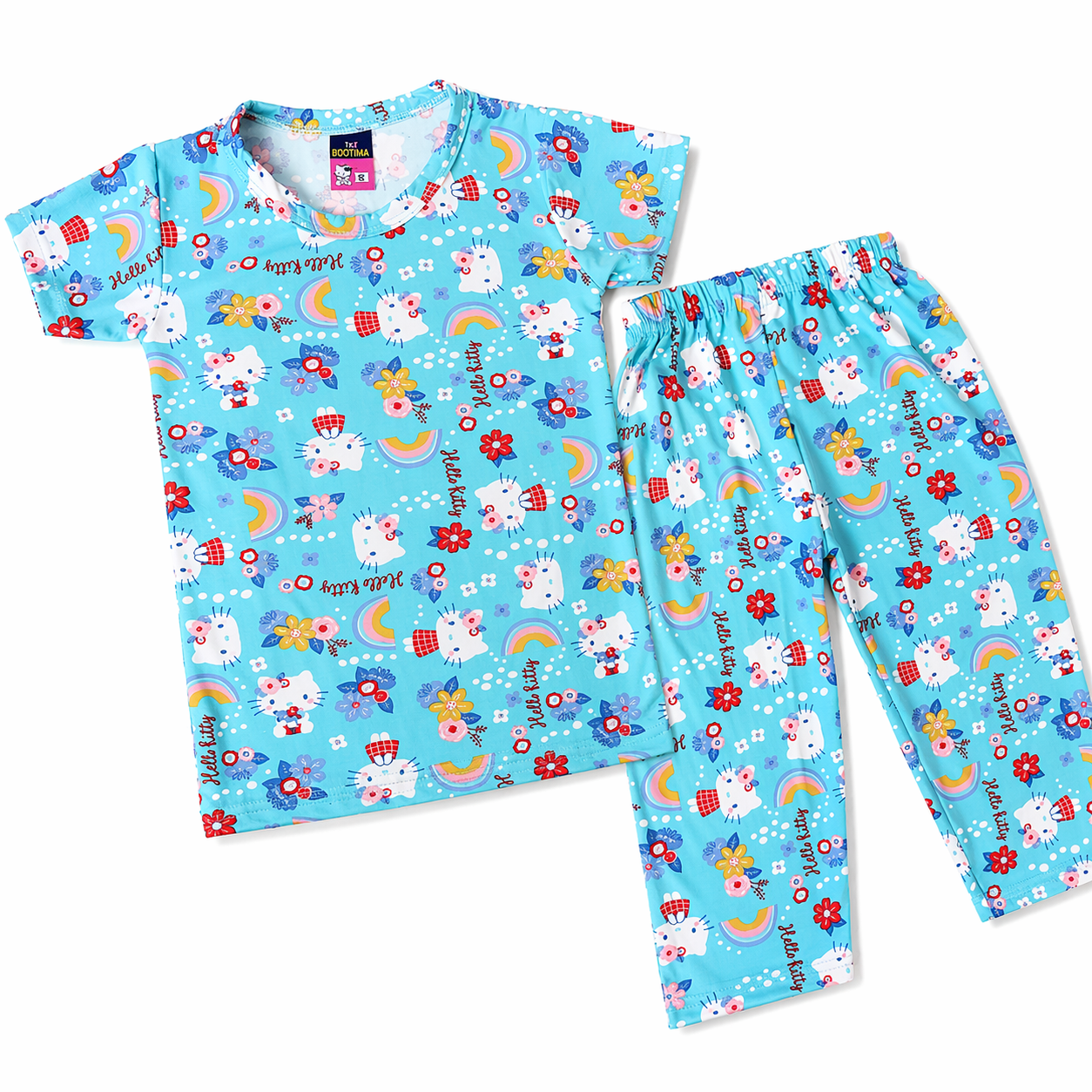 Unisex Crepe Cotton Top & Pant - Blue