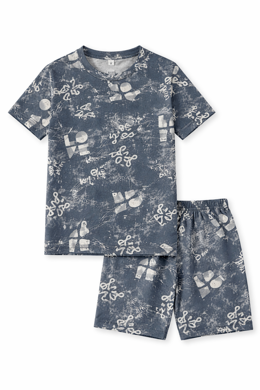 Unisex - Crepe Cotton Co-ords set - Deep Sea Blue