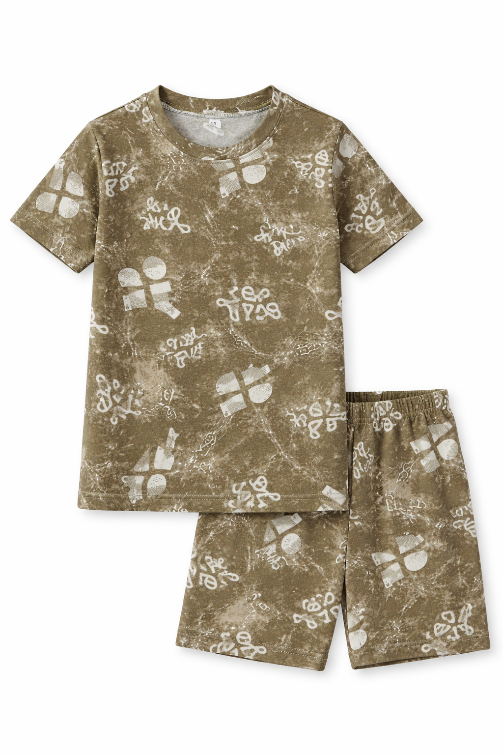 Unisex - Crepe Cotton Co-ords set - Brown