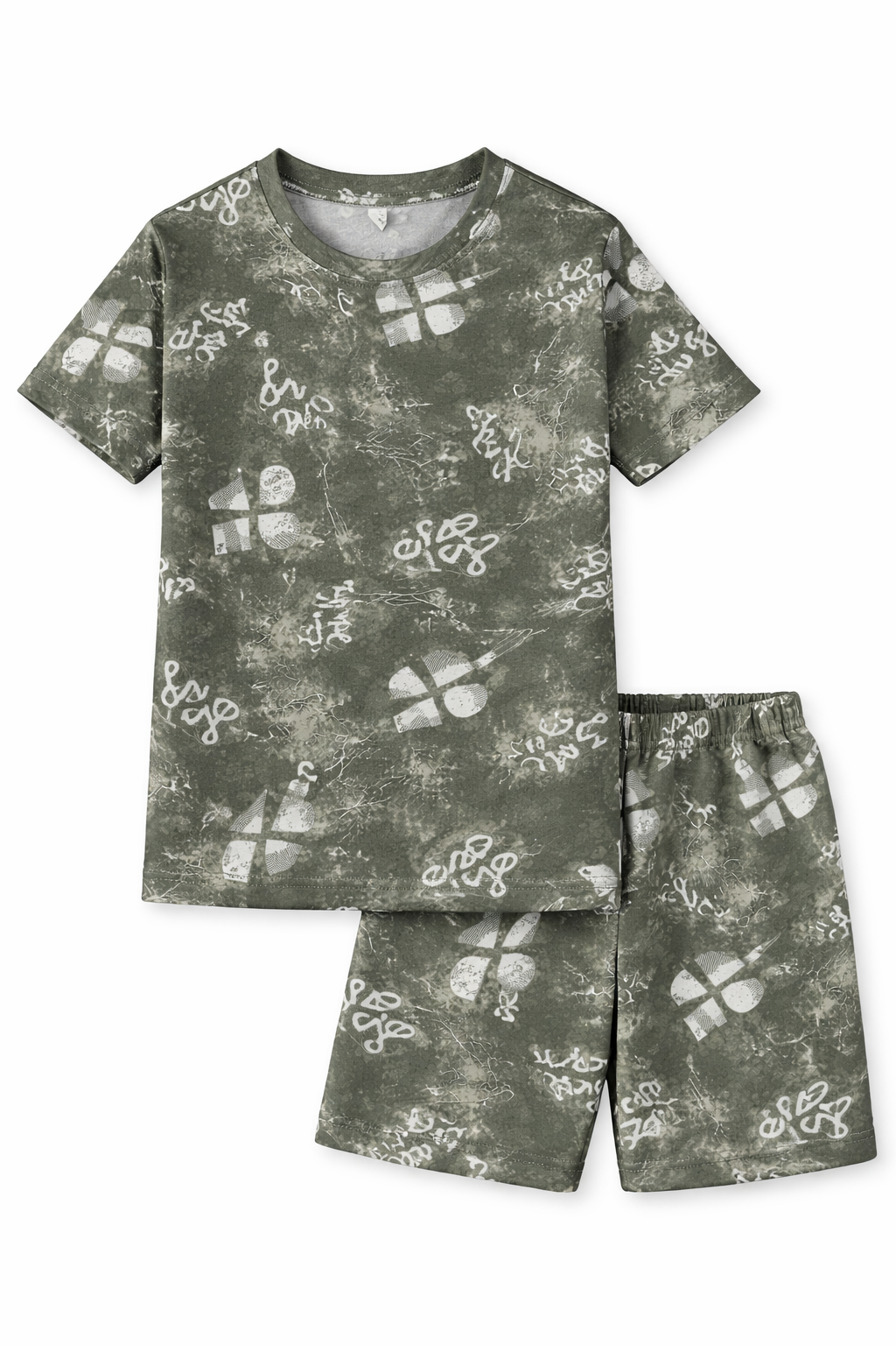 Unisex - Crepe Cotton Co-ords set - Olive Green