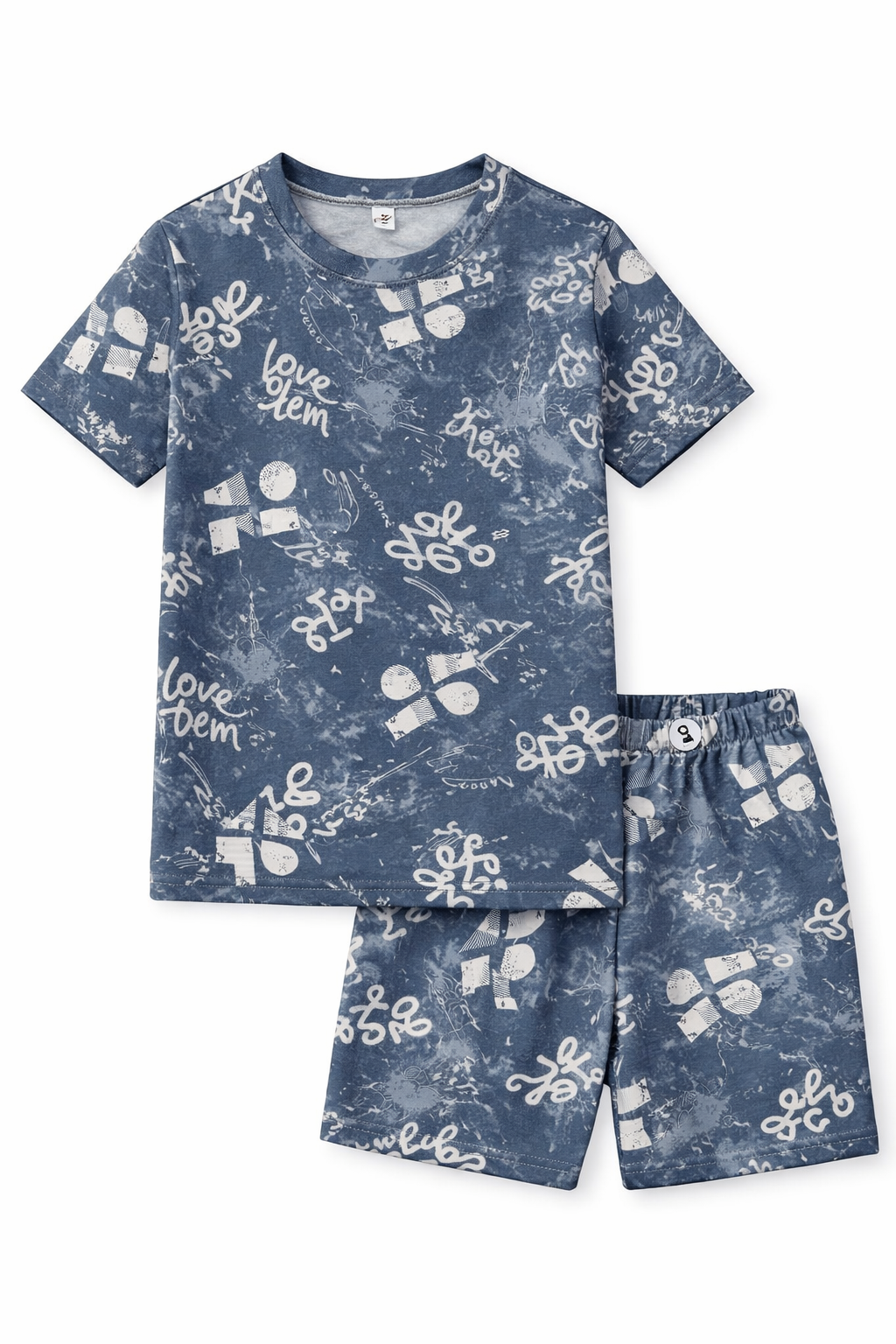 Unisex - Crepe Cotton Co-ords set - Ink Blue