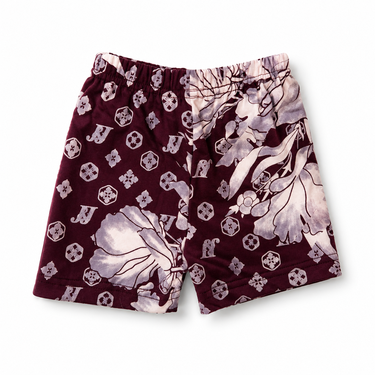 Unisex Brown Floral Interlock Cotton Co-ord Set (2–6 Years)