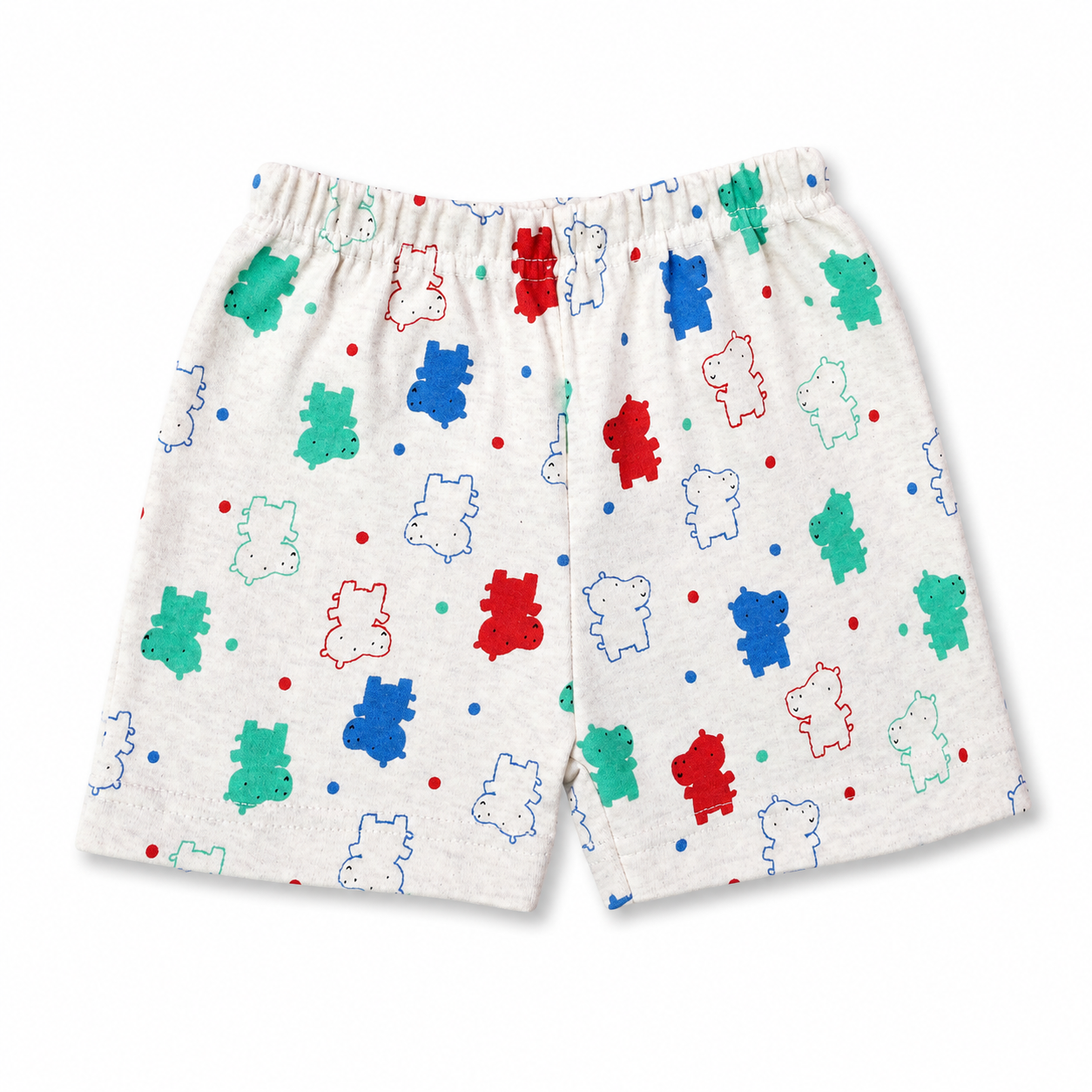 Unisex Hippo Interlock Cotton Co-ord Set (2–6 Years)