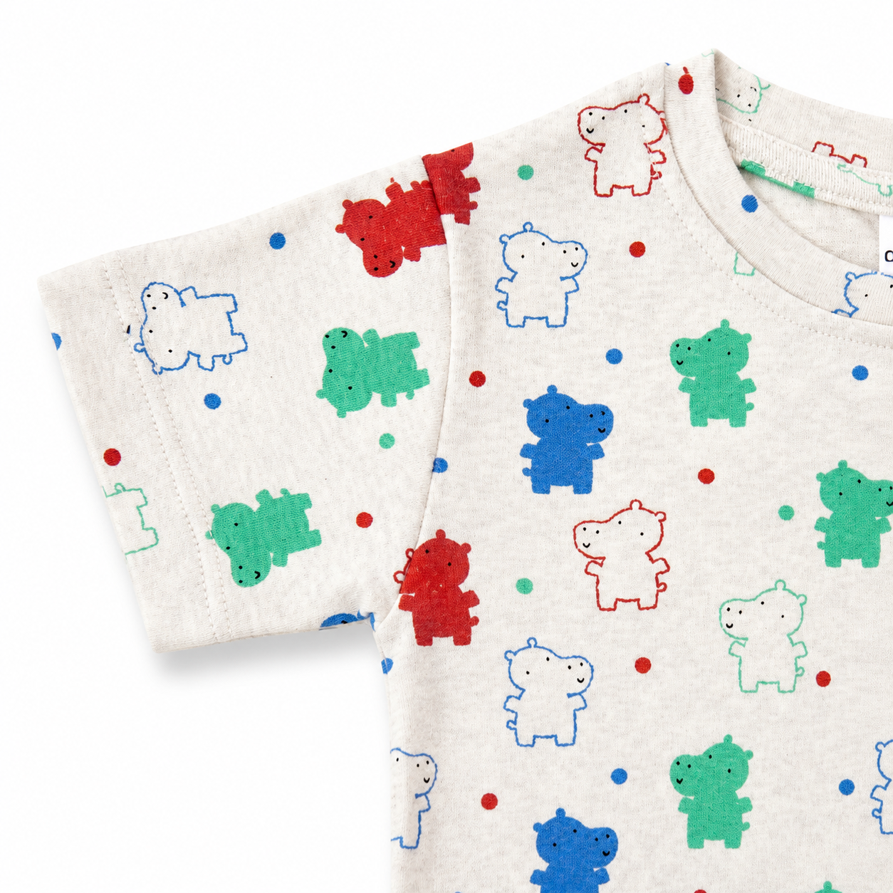Unisex Hippo Interlock Cotton Co-ord Set (2–6 Years)