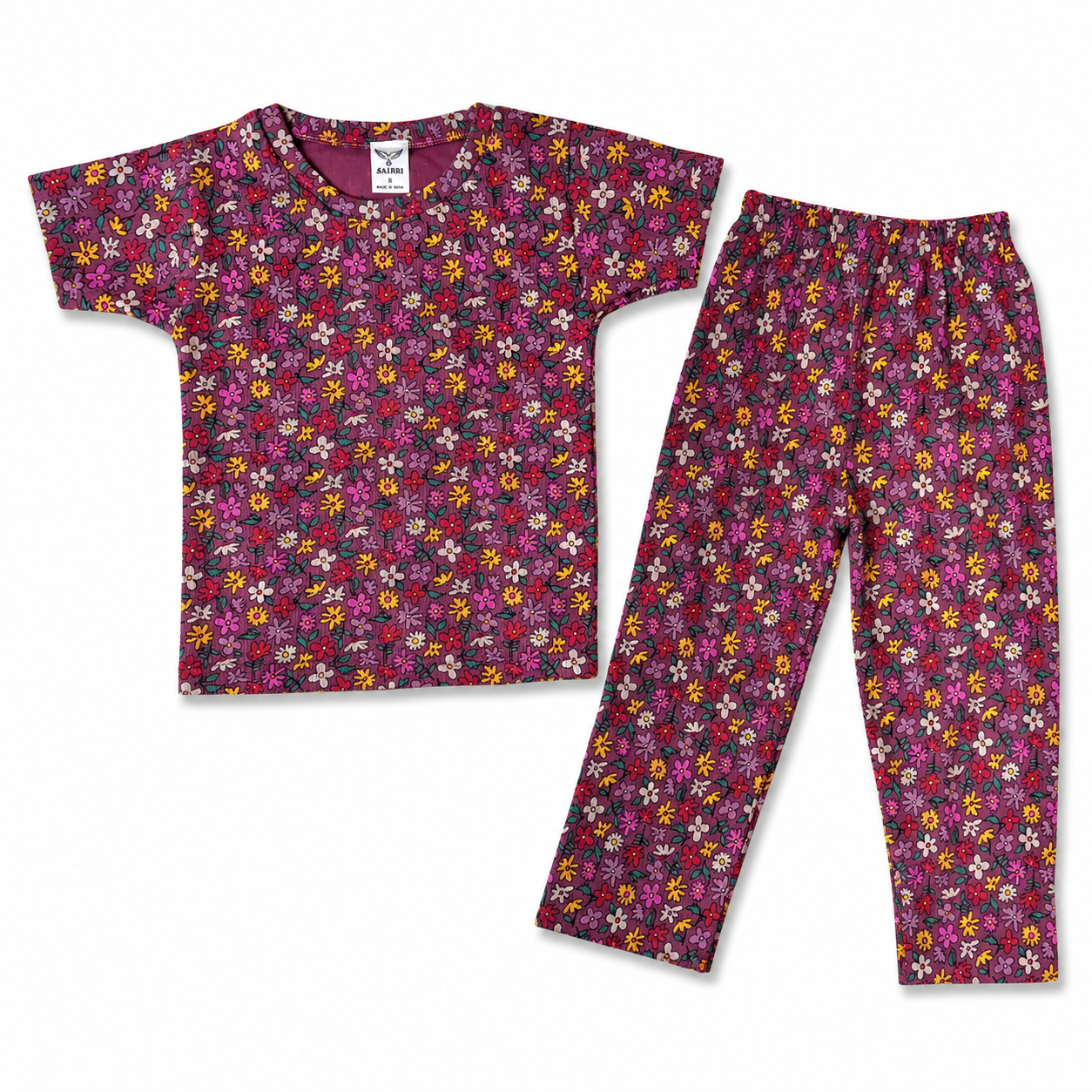 Unisex Printed Co-ord Set for Kids Combo of 2 (3–4 years) - top & pant