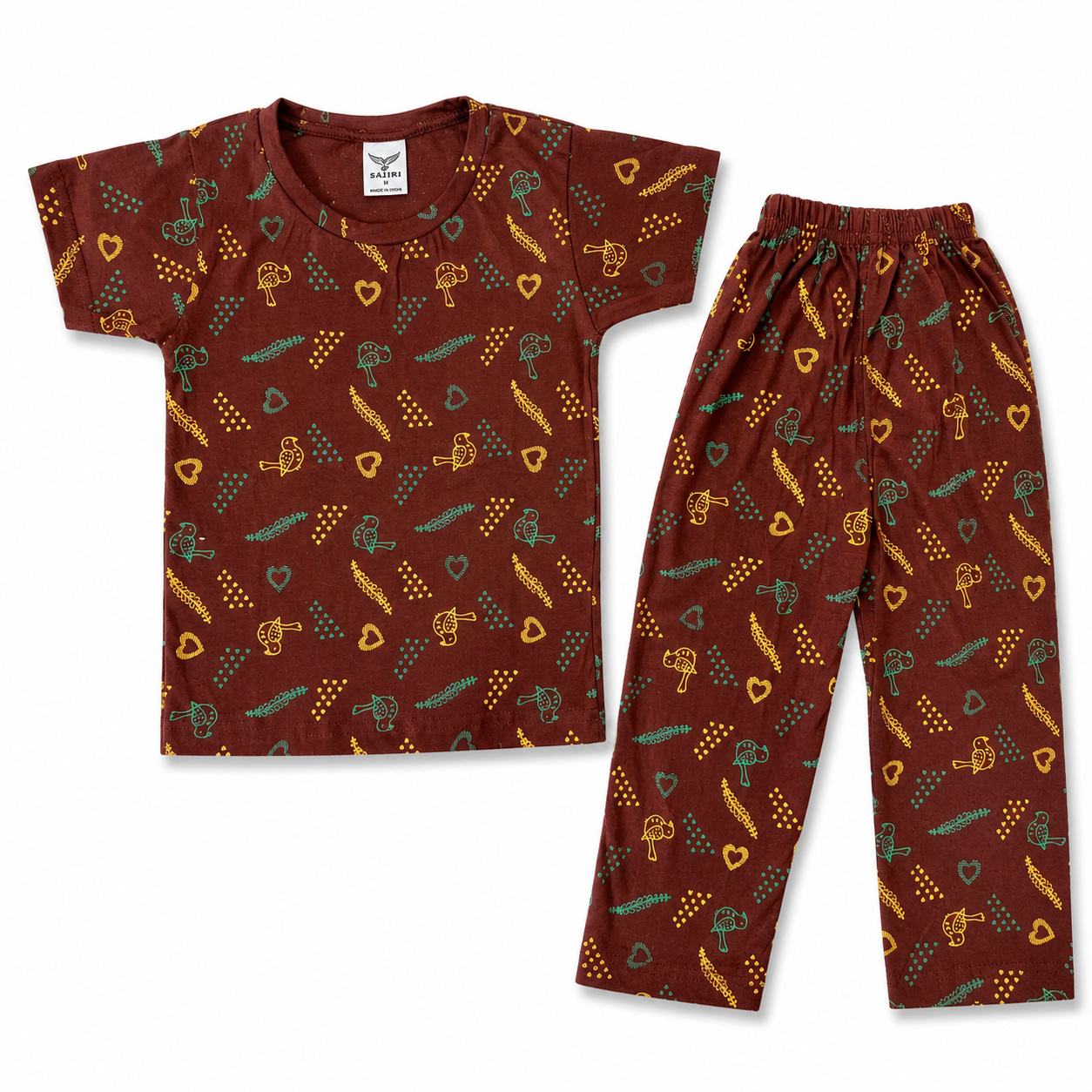Unisex Printed Co-ord Set for Kids Combo of 2 (3–4 years) - top & pant