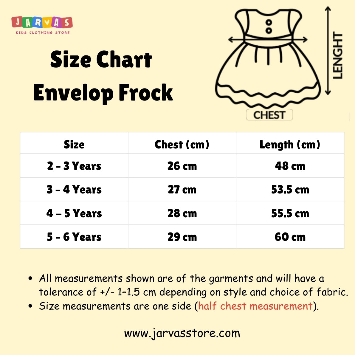 Envelop Frock - 2 to 6 Years