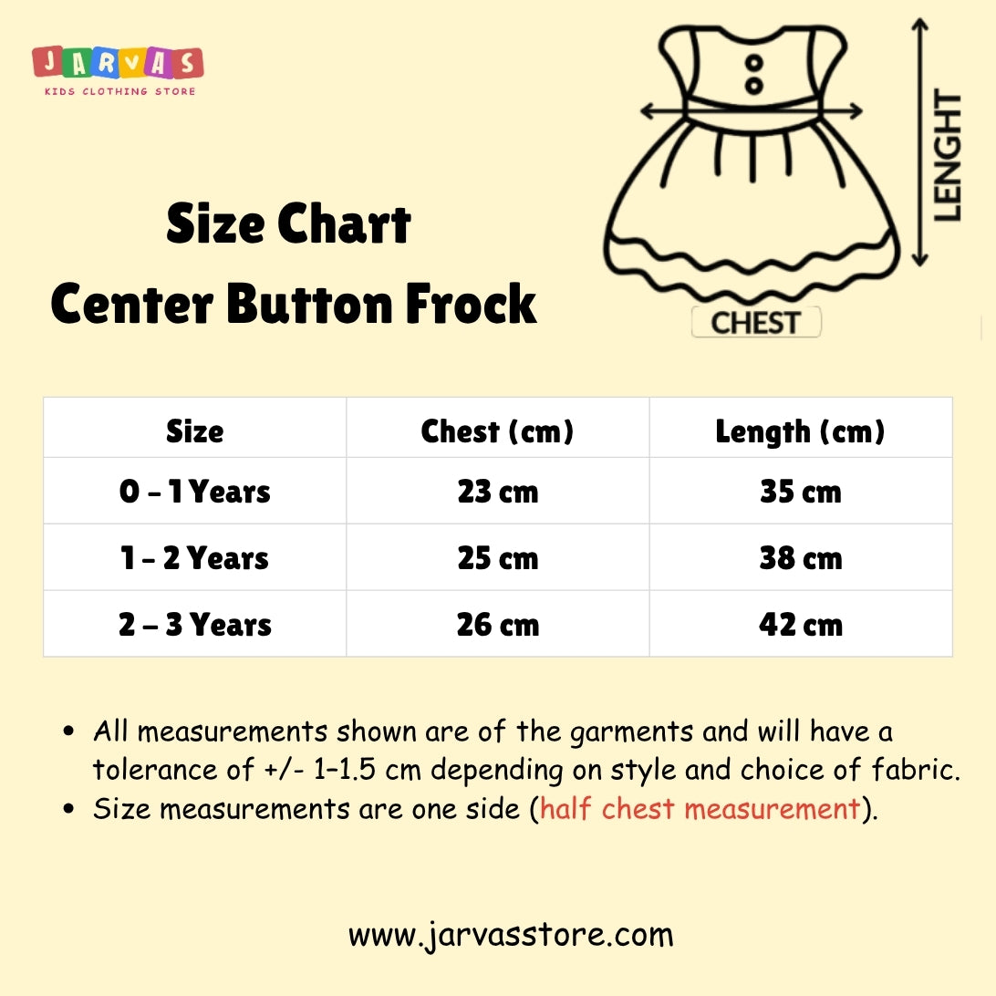 Baby Girl Center Button Frock (0–3 Years)